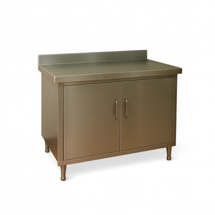 Countertop With Drawers and Cabinets. 48"x24". Stainless Steel