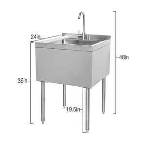 Stainless steel Utility Sink. Made In Canada 🇨🇦  24"x 24"