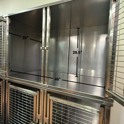 Heavy Duty 8 Cage Stainless Steel Dog Kennel Bank  Made in Canada 🇨🇦
