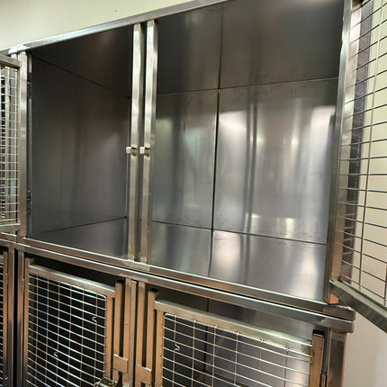 Heavy Duty 8 Cage Stainless Steel Dog Kennel Bank  Made in Canada 🇨🇦