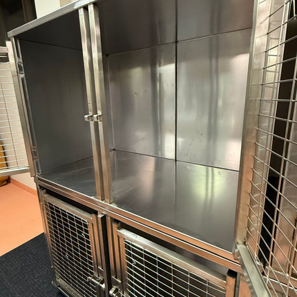Heavy Duty 8 Cage Stainless Steel Dog Kennel Bank  Made in Canada 🇨🇦