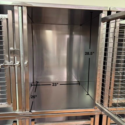 Heavy Duty 8 Cage Stainless Steel Dog Kennel Bank  Made in Canada 🇨🇦