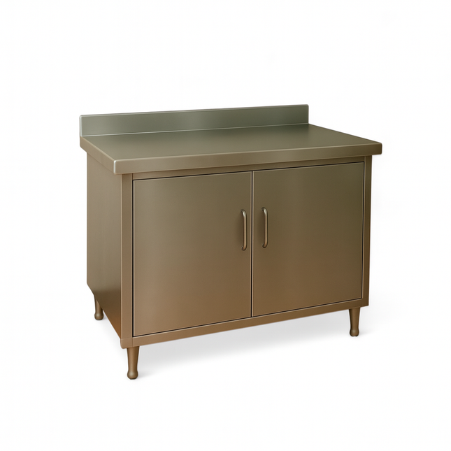 Countertop With Drawers and Cabinets. 48"x24". Stainless Steel