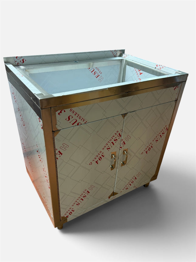 36” Stainless Steel Utility Sink With Cabinet