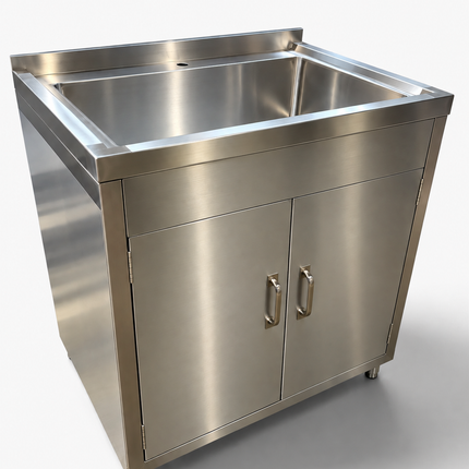 36” Stainless Steel Utility Sink With Cabinet
