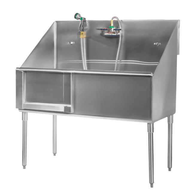 Dog Grooming Tub Wash Bathing Station With Door.  Faucet&Sprayer,Grates,Platform,  Shampoo Holder Included. Made in Canada 🇨🇦