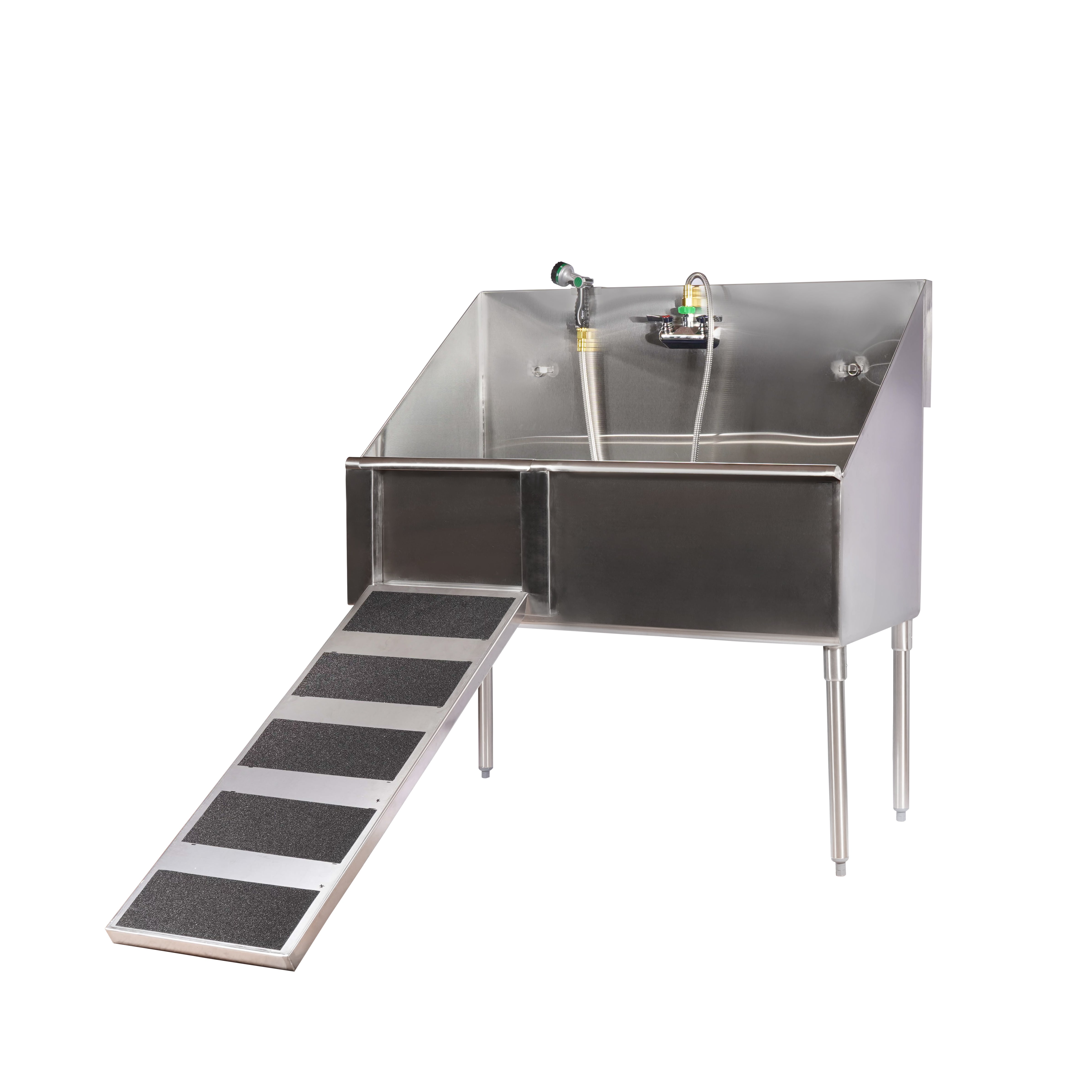 Standard Dog Grooming Tub Wash Bathing Station With Door Ramp