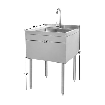 32"x 25"x 36" Steel Utility Sink. Made In Canada 🇨🇦