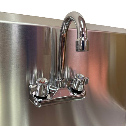 48" Utility Sink. Stainless Steel Free Standard.Hand Washing Station. Faucets Included. Made In Canada