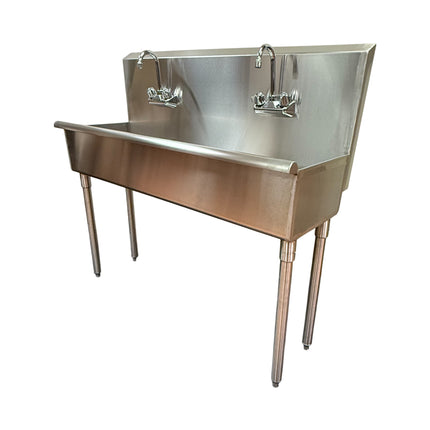 48" Utility Sink. Stainless Steel Free Standard.Hand Washing Station. Faucets Included. Made In Canada