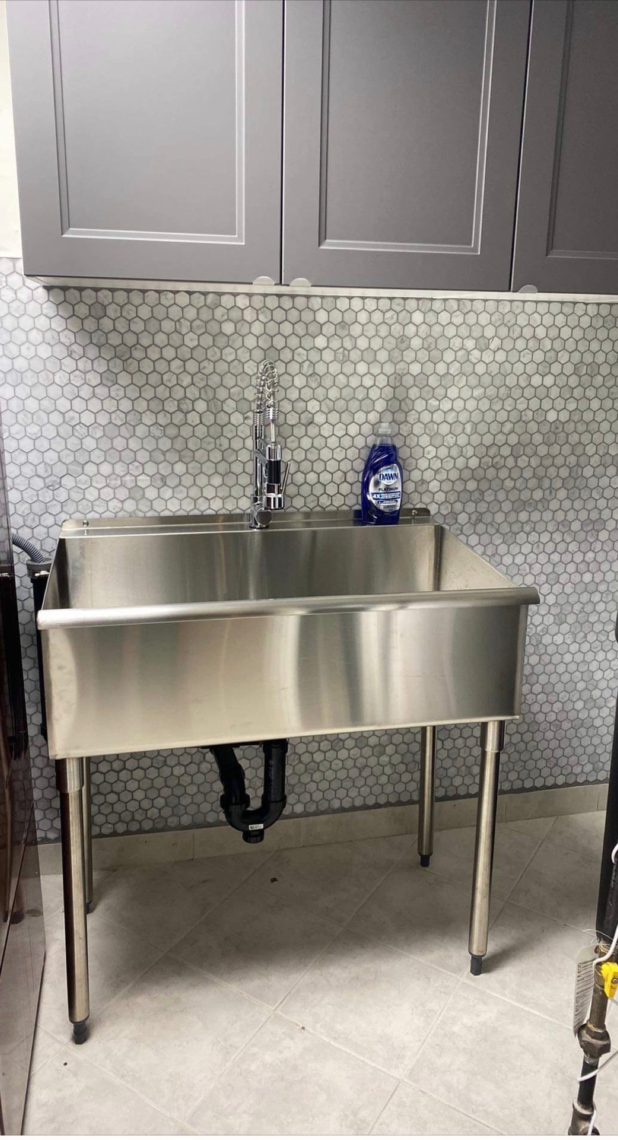 Stainless Steel Utility Sinks. (Faucet not included)