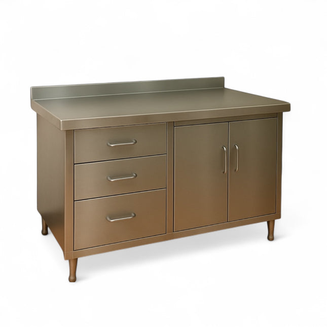 Countertop With Drawers and Cabinets. 60"x24". Stainless Steel