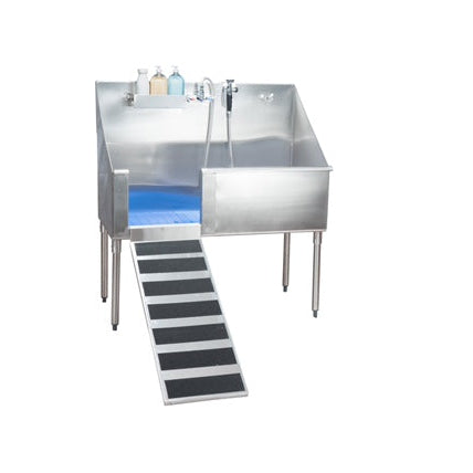 Dog Grooming Tub Wash Bathing Station With Door and Ramp.Faucet&Sprayer,Grates,Platform,  Shampoo Holder Included. Made in Canada 🇨🇦